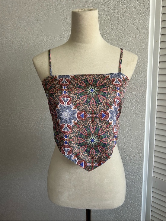 House of Harlow 1960 Tops - House of Harlow 1960 Y2K Aesthetic Colorful Kaleidoscope Boho Paisley Scarf Top